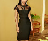 DIANA bodycon mesh midi dress