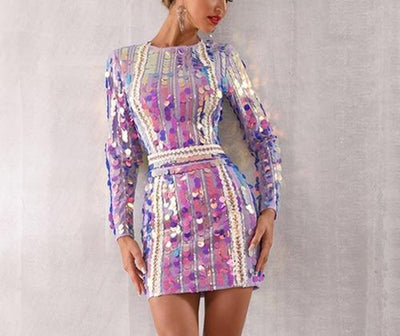 Disco Queen sequinned mini dress-Primetime Looks