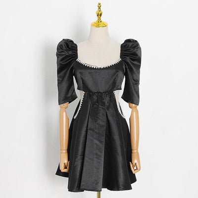 DONNA Cut-out Waist Mini Dress in colors