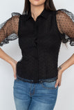 Dotted Mesh Blouse