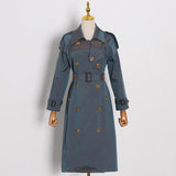 Double Breasted Belted Trench Coat