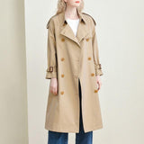 Double Breasted Belted Trench Coat