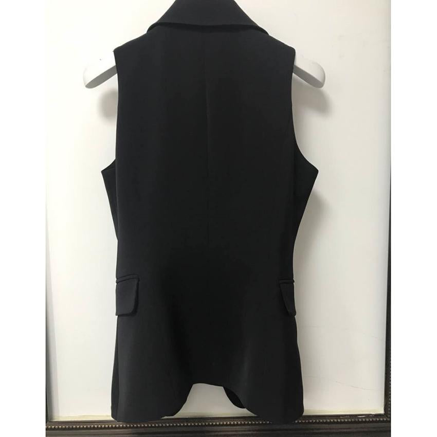 Primetime Looks-Double-breasted black vest
