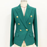 Primetime Looks-Double-breasted blazer in aquamarine