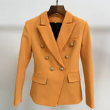 Primetime Looks-Double-breasted blazer in orange