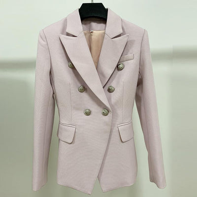 Primetime Looks-Double-breasted blazer in powder lilac