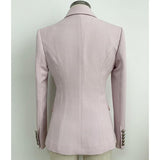 Primetime Looks-Double-breasted blazer in powder lilac