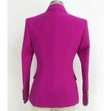 Primetime Looks-Double-breasted blazer in violet