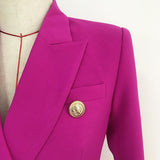 Primetime Looks-Double-breasted blazer in violet