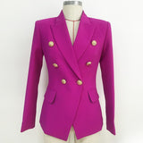 Primetime Looks-Double-breasted blazer in violet
