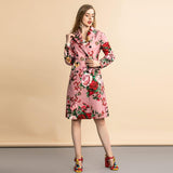Double Breasted Blossom Overcoat