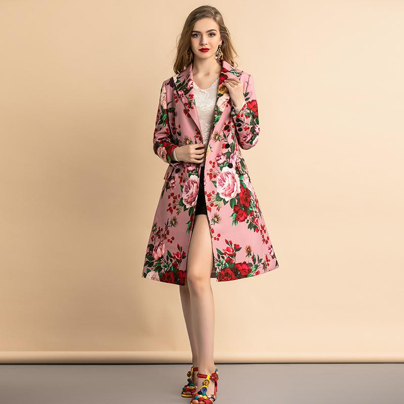 Double Breasted Blossom Overcoat