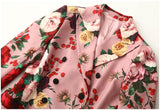 Double Breasted Blossom Overcoat