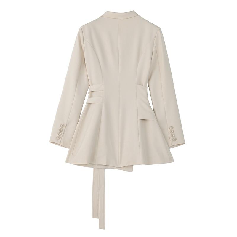 Double-breasted Buckled Blazer in Colors
