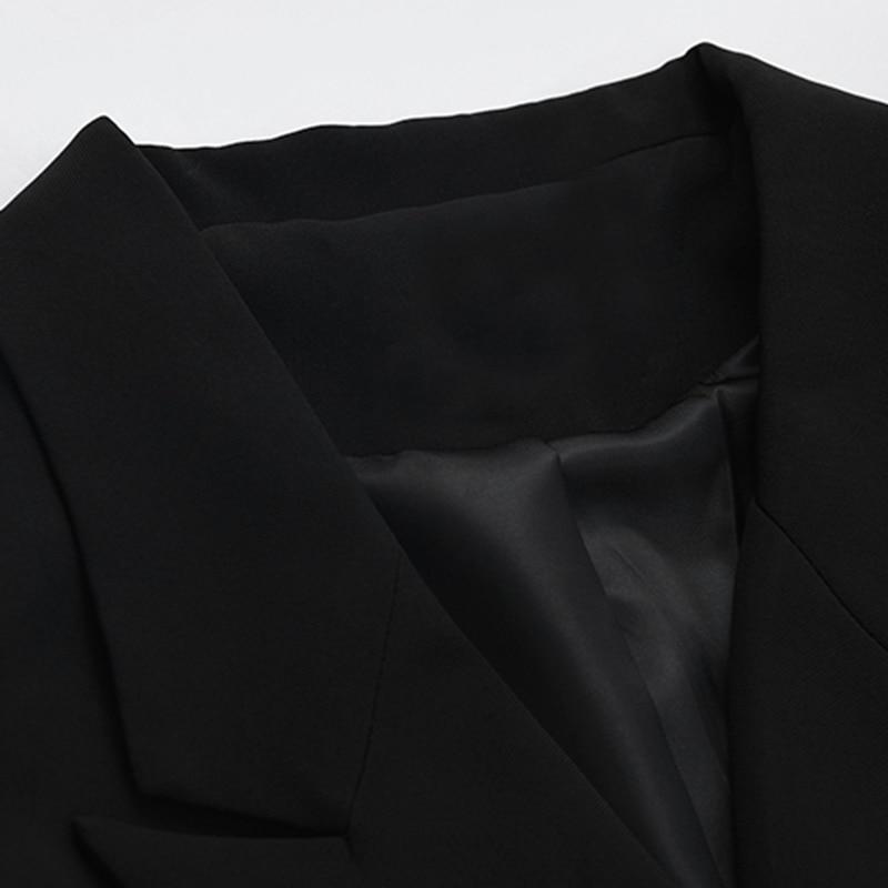 Double-breasted Buckled Blazer in Colors