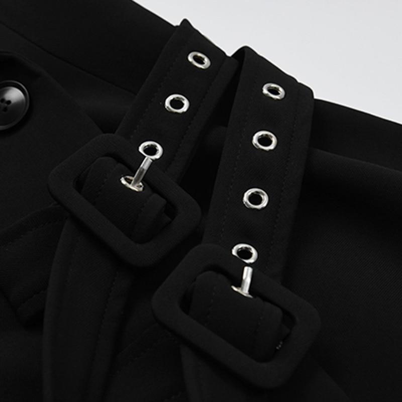 Double-breasted Buckled Blazer in Colors