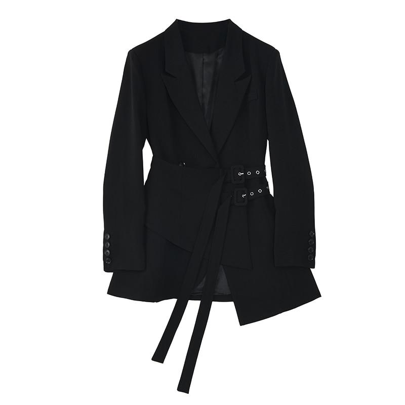 Double-breasted Buckled Blazer in Colors