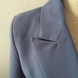 Primetime Looks-Double-breasted cotton-blend blazer in dark blue