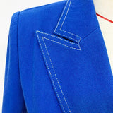 Double Breasted Denim Blazer