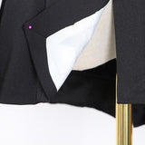 Primetime Looks-Double-breasted lapel patchwork blazer