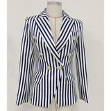 Primetime Looks-Double-breasted striped blazer