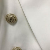 Primetime Looks-Double-breasted white blazer vest