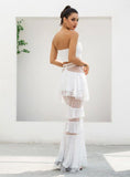 Primetime Looks-DOVE top and ruffled skirt set