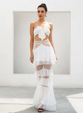 Primetime Looks-DOVE top and ruffled skirt set