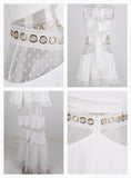 Primetime Looks-DOVE top and ruffled skirt set