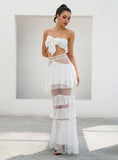 DOVE top and ruffled skirt set