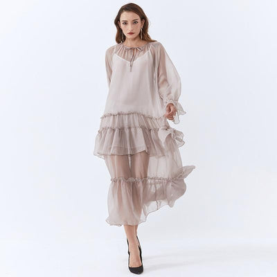 DOWNTON bohemian ruffled dress