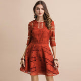 DANNIE lace hollow-out mini dress