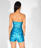 Primetime Looks-Electric strapless playsuit