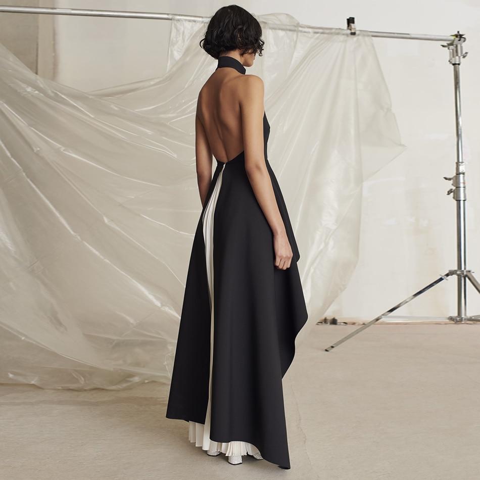 Elegant Halter Top and Pleated Skirt Set in colors