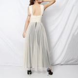 Primetime Looks-Elegant Mesh Jumpsuit