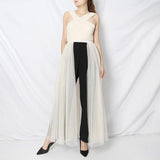 Primetime Looks-Elegant Mesh Jumpsuit