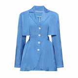 Primetime Looks-Elegant notched lapel blazer in colors