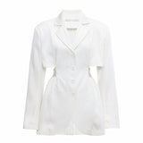 Primetime Looks-Elegant notched lapel blazer in colors