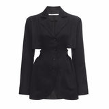 Primetime Looks-Elegant notched lapel blazer in colors