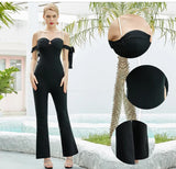Elegant Sweetheart Flare Jumpsuit