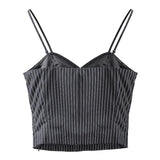 Embellished Bow Stripes Cami Top