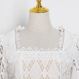 Primetime Looks-Embroidery Lace Pocket Shorts in Set