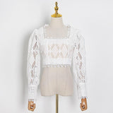Primetime Looks-Embroidery Lace Pocket Shorts in Set