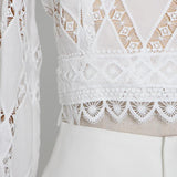 Primetime Looks-Embroidery Lace Pocket Shorts in Set