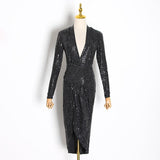 ESME Deep V-neck Party Dress