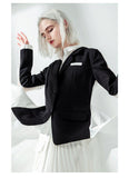 Extensive Back Lace Lapel Long Blouse
