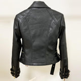 Faux Leather Motorcycle Jacket in colors
