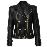 Faux Leather Motorcycle Jacket in colors