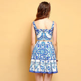 Primetime Looks-Floral crop top and skirt holiday set