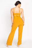 Primetime Looks-Floral Lace Front Cutout Jumpsuit